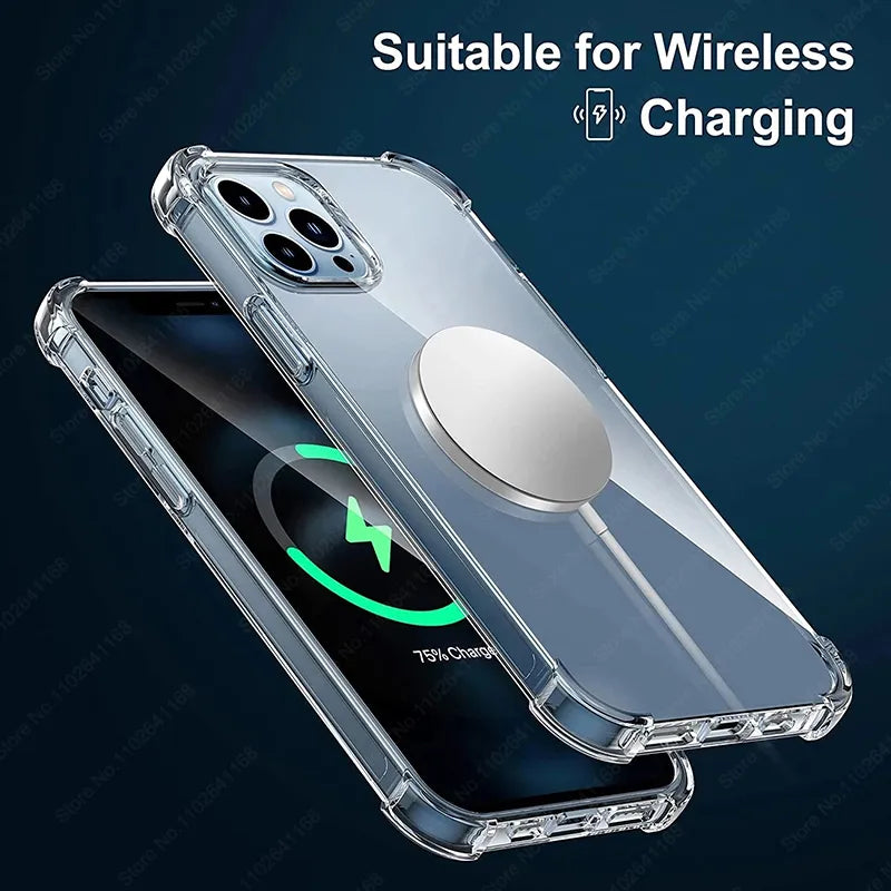 Shockproof Clear iPhone Case With Silicone Bumper