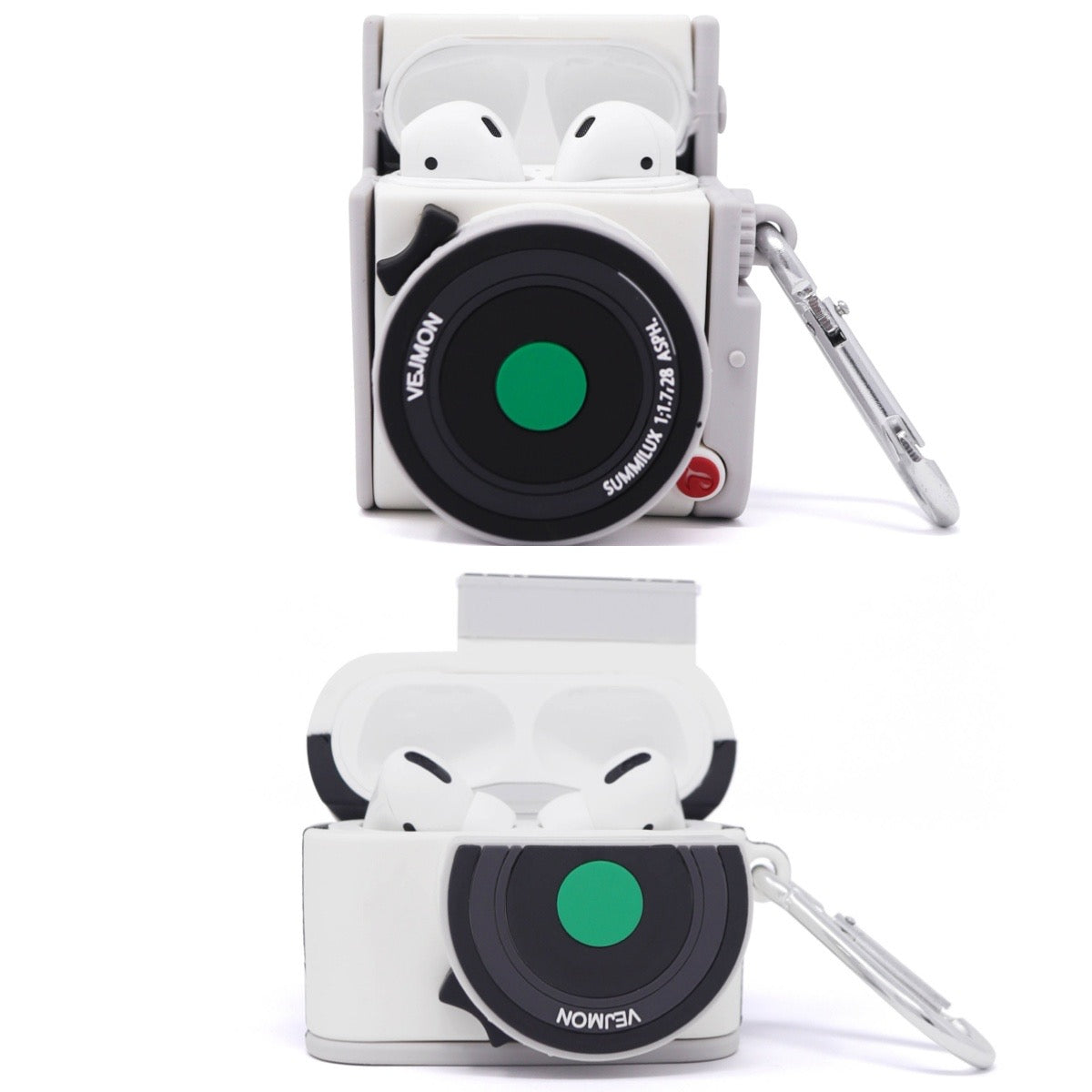 White Digital Camera AirPods Case