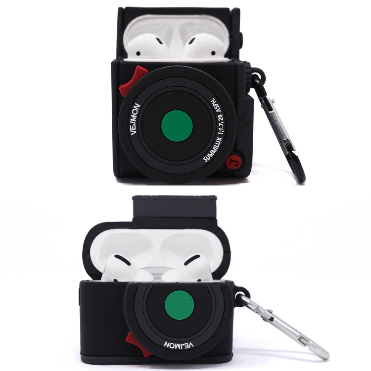 Black Digital Camera AirPods Case